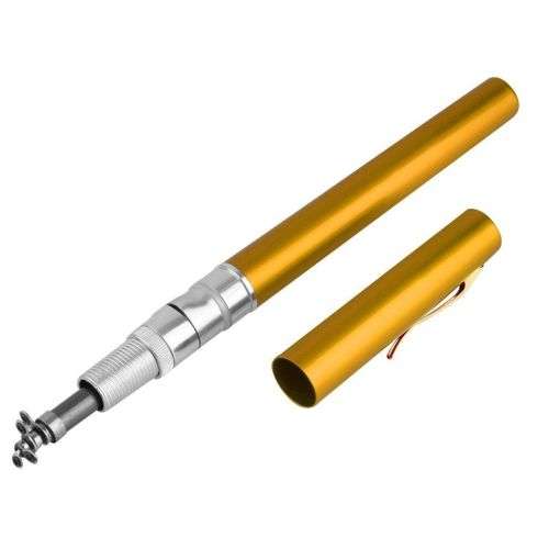 Mini Portable Pocket Telescopic Fish Pen Aluminum Alloy Fishing Rod Pole Reel