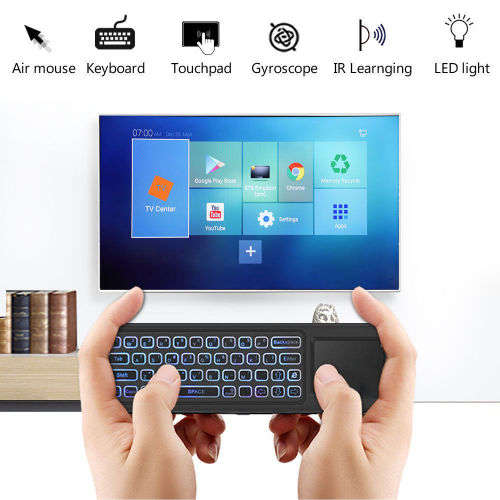 Android TV Box PC Air Mouse Wireless Backlit Touchpad Keyboard Remote Control