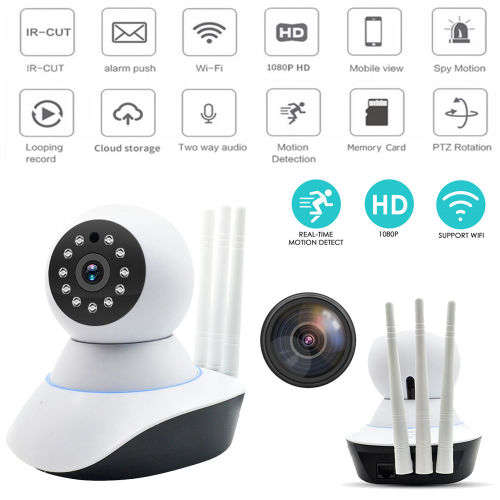 1080P HD Outdoors Wireless WIFI IP Camera SD Slot Network Night Security Webcam