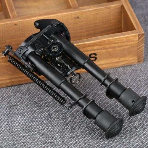 1X Adjustable Rifle Bipod Spring Return Stand