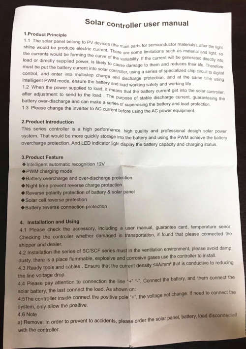 Solar Charge Controller 12V10A