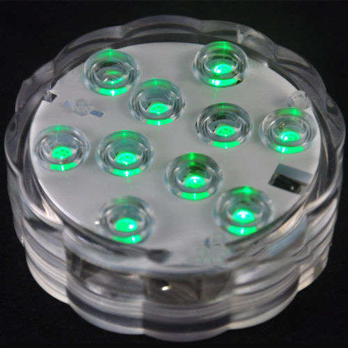 Submersible Waterproof Pool Wedding Party Vase Light 10LED RGB +Remote Control