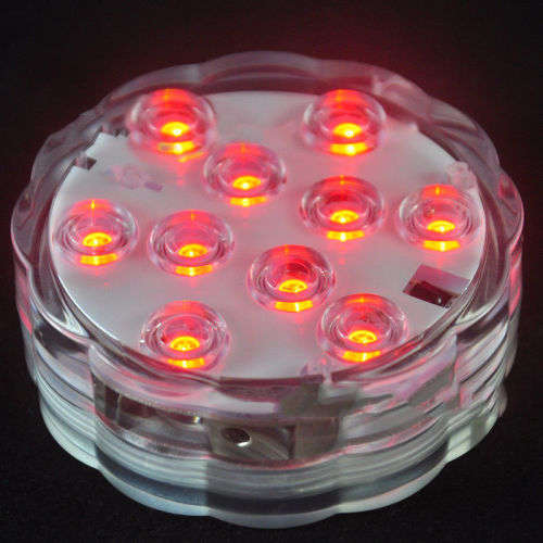 Submersible Waterproof Pool Wedding Party Vase Light 10LED RGB +Remote Control