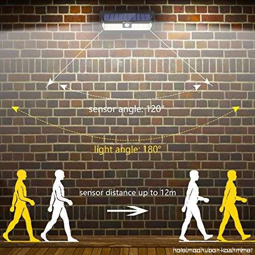 30 LED Solar Powered PIR Motion Sensor Security Wall Garden Light Lamp Outdoor