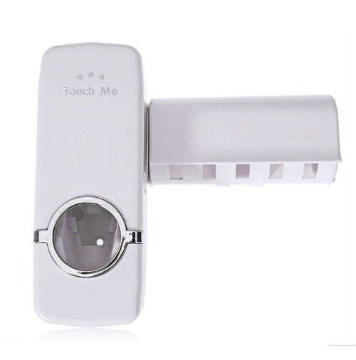 Toothpaste Dispenser 5 Toothbrush Holder Set Wall Mount Stand