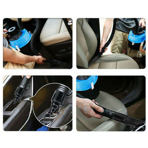 12V Portable Wet Dry Canister Mini Car Boat Vacuum Cleaner Air Inflating Pump