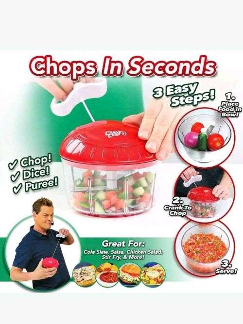 Crank Chop Food Manual Chopper Chop Mince And Puree