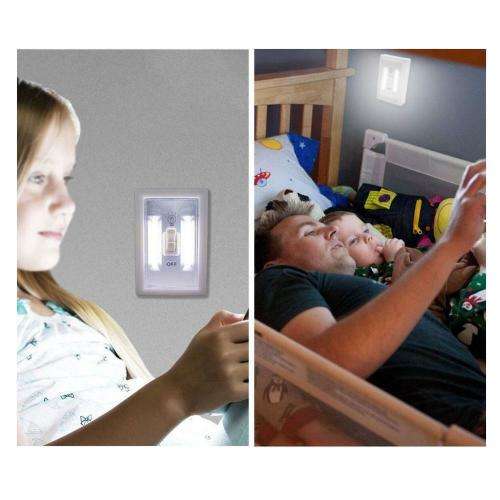 3W COB LED Wall Switch Wireless Closet Cordless Night Light Battery Operated