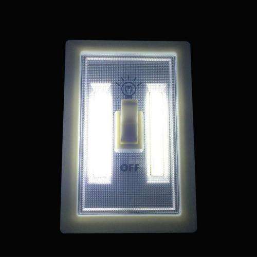 3W COB LED Wall Switch Wireless Closet Cordless Night Light Battery Operated