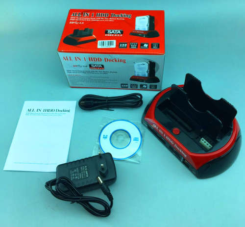 2.5`3.5` Dual Slots USB 3.0 SATA IDE HDD ALL IN 1 Docking Station Card Reader GA