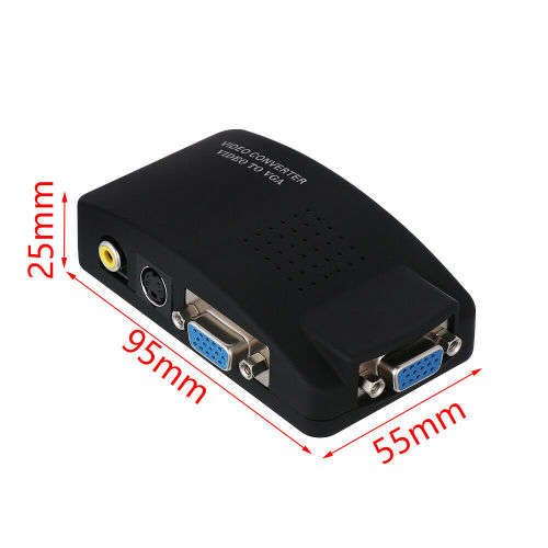 HDTV Video Converter AV to VGA Adapter RCA Composite For PC Monitor Notebook