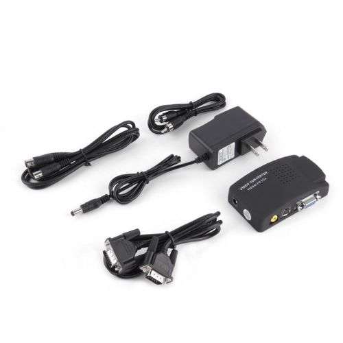 HDTV Video Converter AV to VGA Adapter RCA Composite For PC Monitor Notebook