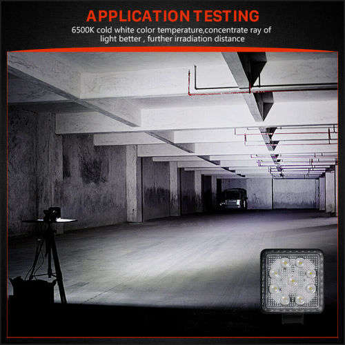 1Pcs 4inch 27W LED Work Light Spot Fog Driving Lamp 4D Lens Offroad SUV ATV 4WD