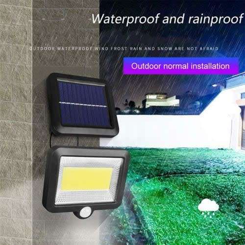 COB 100LED Solar Light Motion Sensor Waterproof Outdoor Path Night Lighting Lamp