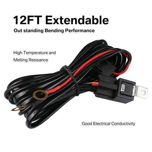 Wiring Harness LED Light Bar 40A 12V Relay Fuse ON-Off Switch 1 Lead
