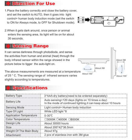 Auto Sensing LED Portable Light