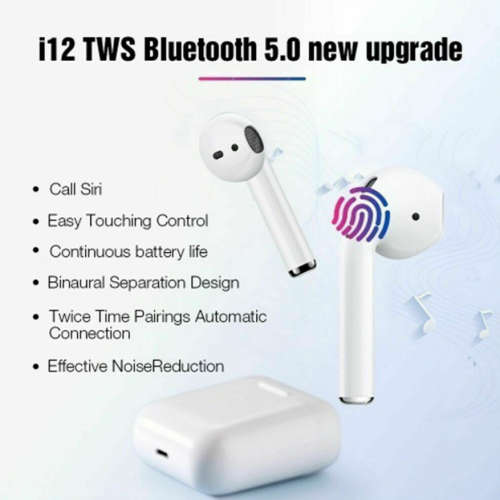 i12 TWS Wireless Bluetooth Airpods Earphones For ALL PHONES Earbuds Earplugs