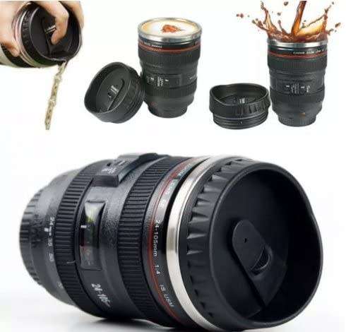 400ML Creative Camera Lens Mug Plastic Coffee Tea Cup
