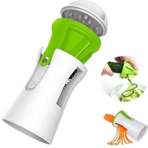 Vegetable Slicer Stainless Steel Peeler Handheld Spiral Slicer