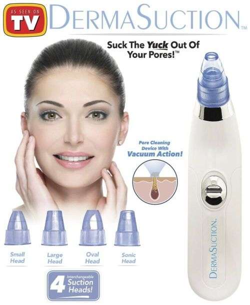 ASPIRATORE PUNTI NERI 4 TESTINE RIMUOVI PORTI VISO PULIZIA FACCIALE