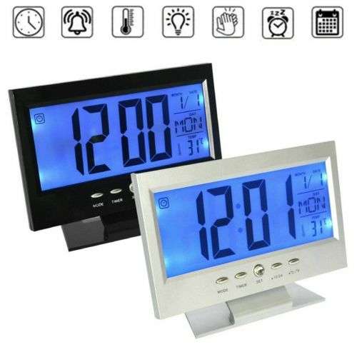 Voice-Control Clock  Back-Light LCD Clock Digital Clock