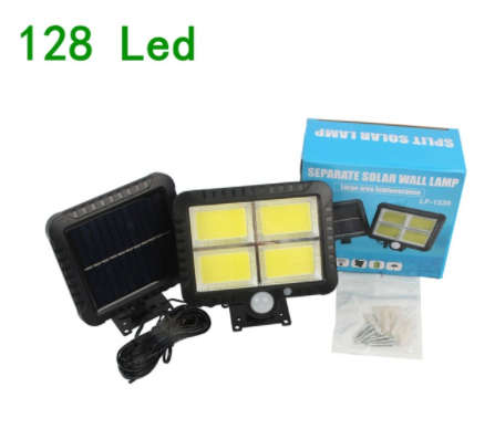 COB 128 LED Solar Split Lamp Motion Sensor Waterproof Outdoor