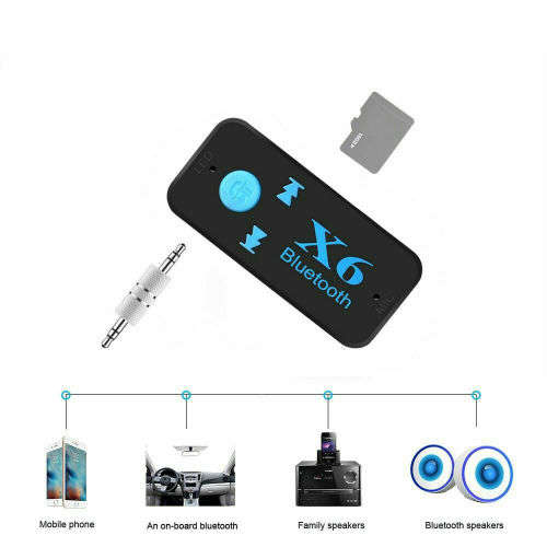Bluetooth Music Audio Stereo Adapter Receiver for Car AUX Card player Hand Free
