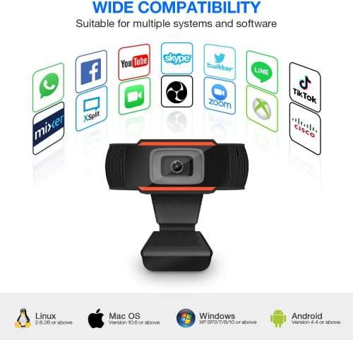 Webcam 720P Web Camera USB Plug Web Cam For PC YouTube Skype