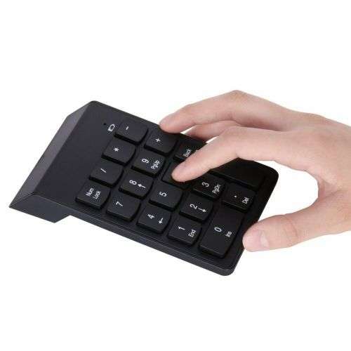 Wireless Numeric Keypad Cordless Number Keyboard Pad 18 Keys 2.4G