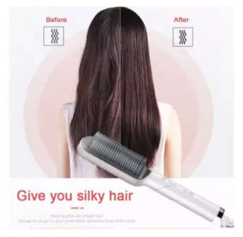 Hair Straightener Brush Ceramic Hair Straightening Brush