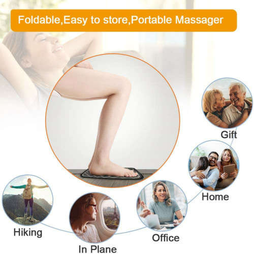 EMS Foot Massager Folding Portable Electric Massage Mat