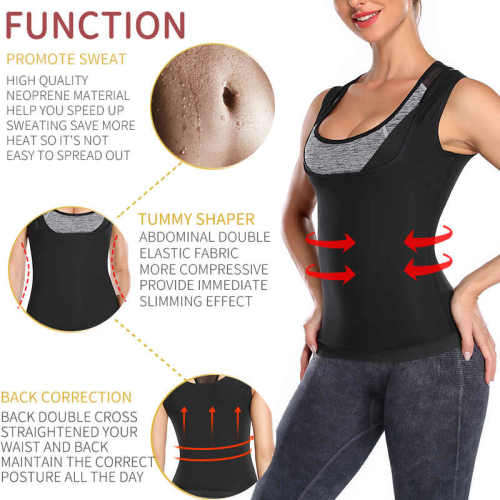 Women Sweat Sauna Waist Trainer Body Shaper Slimming Weight Loss Shapewear