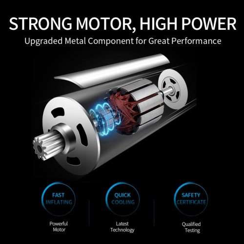 Digital Air Compressor Car Automatic Pump Portable Tire Inflator With LED Light DC 12V