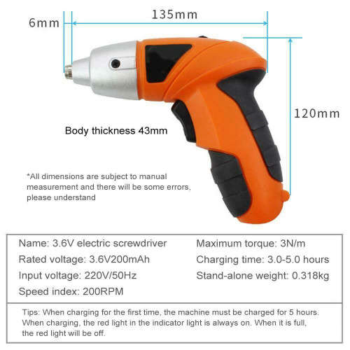 Rechargeable Electric Cordless Screwdriver With 45-Piece Bit Set