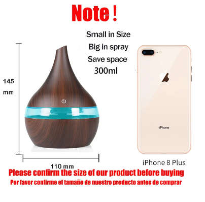 300ml Mini Air Humidifier Essential Oil Diffuser LED Lights Electric Aromatherapy
