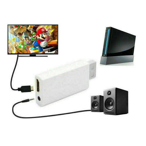 Portable Wii to HDMI Wii2HDMI Full HD Converter Audio Output Adapter TV