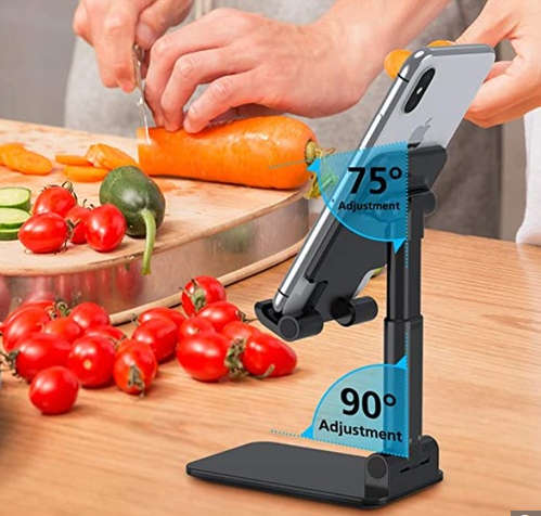 Tablet Phone Holder Desk For iPhone Desktop Tablet Foldable Adjustable