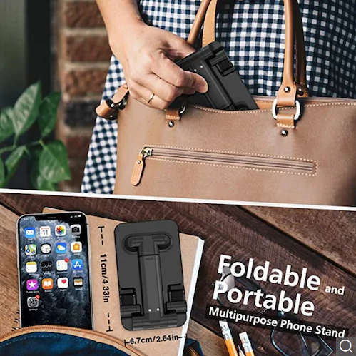 Tablet Phone Holder Desk For iPhone Desktop Tablet Foldable Adjustable