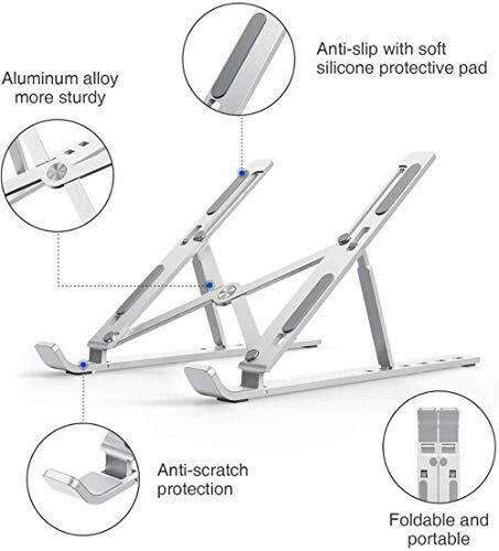 Laptop Stand Computer Stand Aluminum 6-Angles Adjustable Laptop Tablet