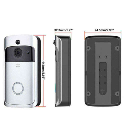 Wireless WiFi Video Doorbell Talk Smart Security Camera HD Door Bell Two-Way