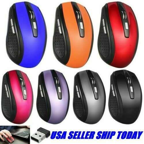 Wireless Mice Cordless Optical Mouse& USB Receiver For PC Laptop Computer