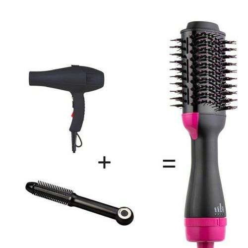 Magic 3-in-1 Hair Brush Hot Air Dryer Volumizer Blower Straightener Curl