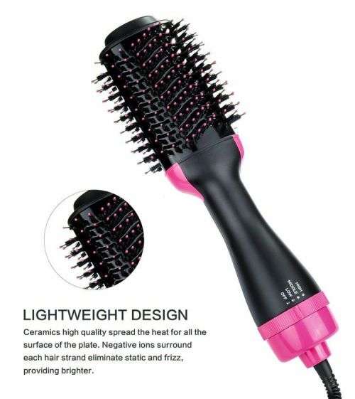 Magic 3-in-1 Hair Brush Hot Air Dryer Volumizer Blower Straightener Curl