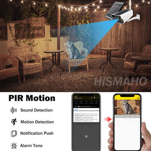 Low Power Consumption Camera Outdoor WiFi Home Security Camera With Solar Panel