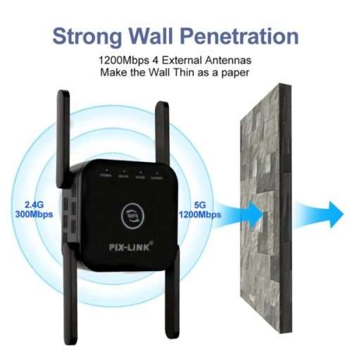 5 GhzWireless Wifi Extender 1200Mbps Wi-Fi Amplifier 802.11N Long Range Wifi Signal Booster 2.4G