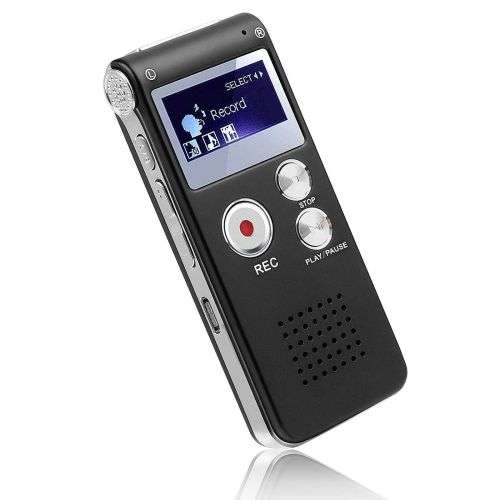 Digital Audio Voice Recorder Rechargeable Dictaphone Telephone MP3 Player