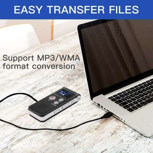 Digital Audio Voice Recorder Rechargeable Dictaphone Telephone MP3 Player