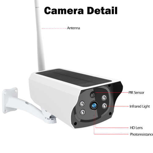 Low Power Consumption Camera Outdoor WiFi Home Security Camera With Solar Panel