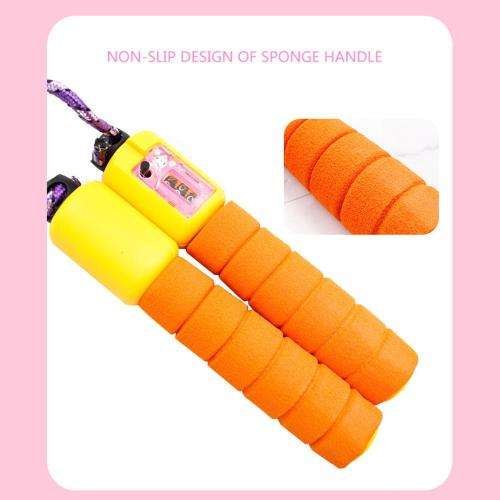 Counting Jump Rope Sponge Handle Adjustable Sports Fitness Skipping Rope