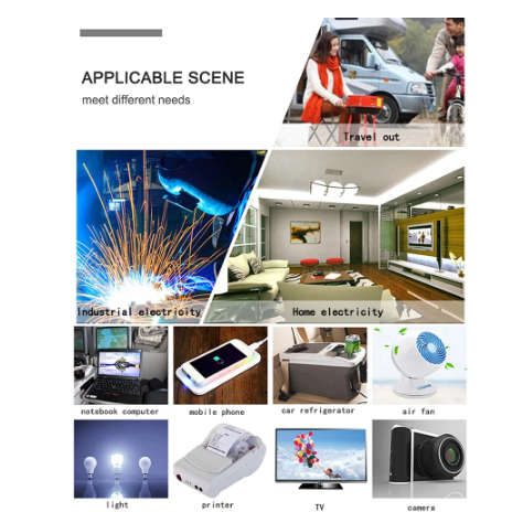 Car Power Inverter Vehicle Battery Converter Power Supply On-Board Charger Switch 500W